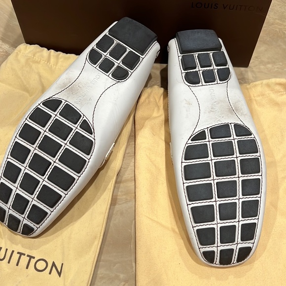 Authentic Louis Vuitton White Monte Carlo Loafers - Picture 8 of 11